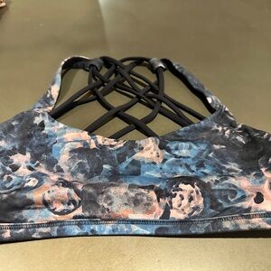 lululemon Free to Be Blue and Pink Sports Bra (size 4)